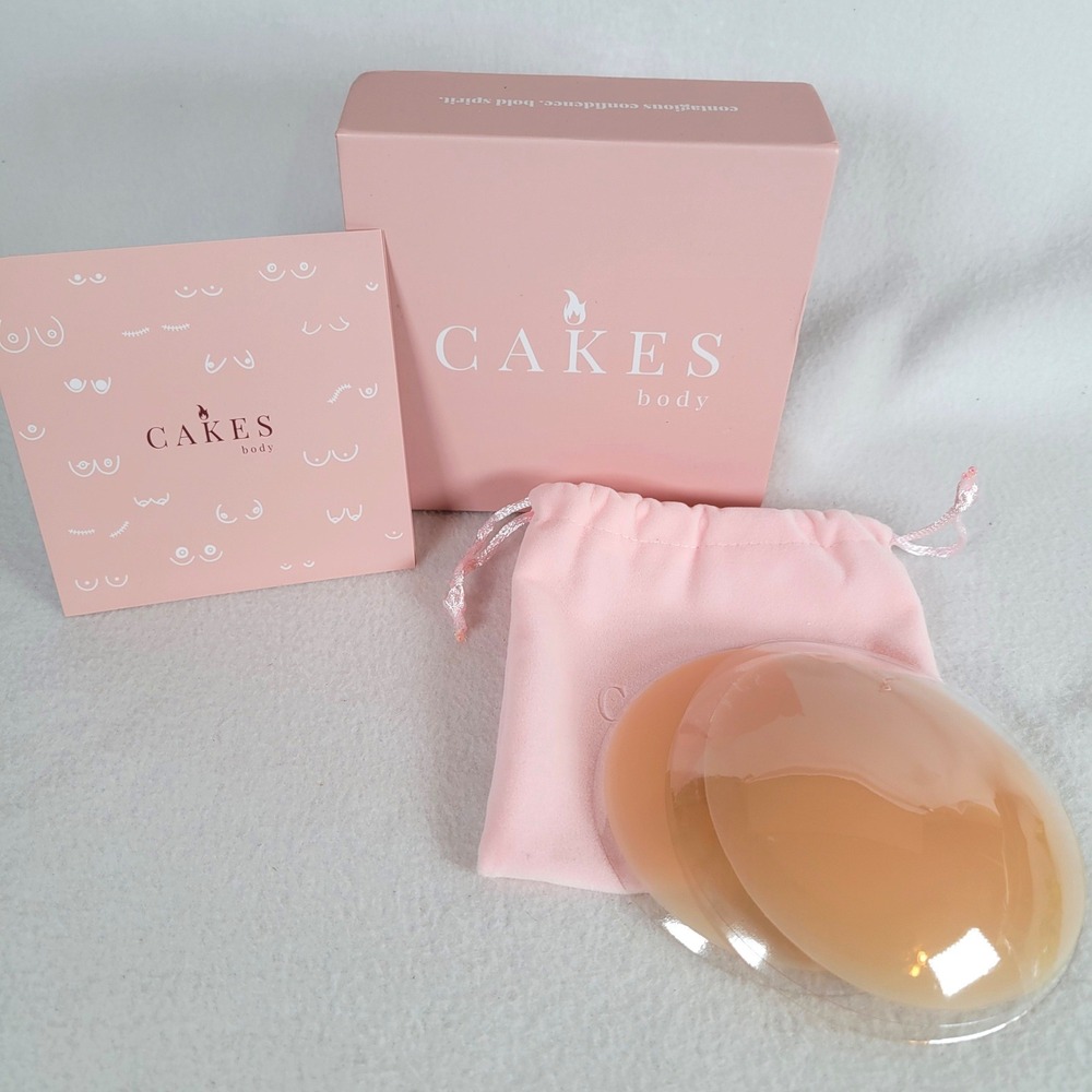 CAKES Body Womens Nipple Cover Silicone Non-Adhesive Grippy Size OG Honey